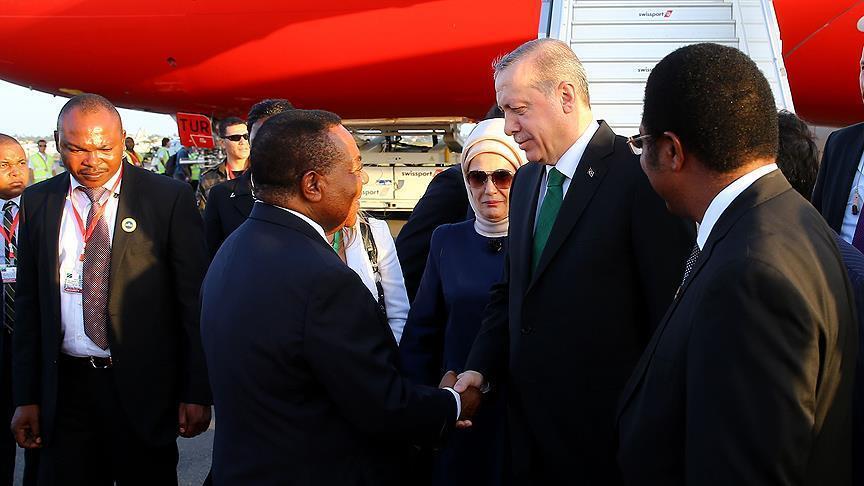 President Erdogan in Tanzania for 2-day visit