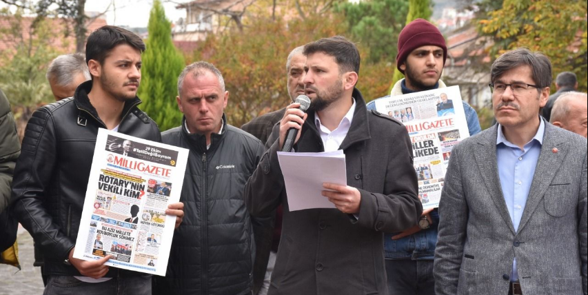 Rotary protest in Turkeys Bartın city