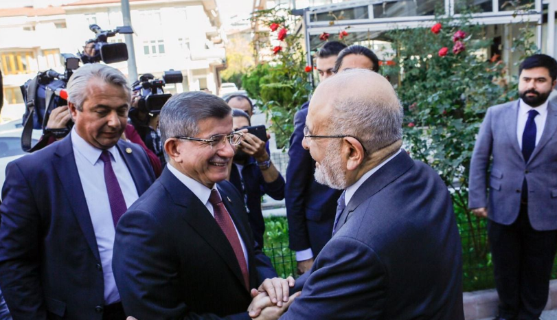 Saadet leader Karamollaoğlu receives former PM Davutoğlu in Ankara