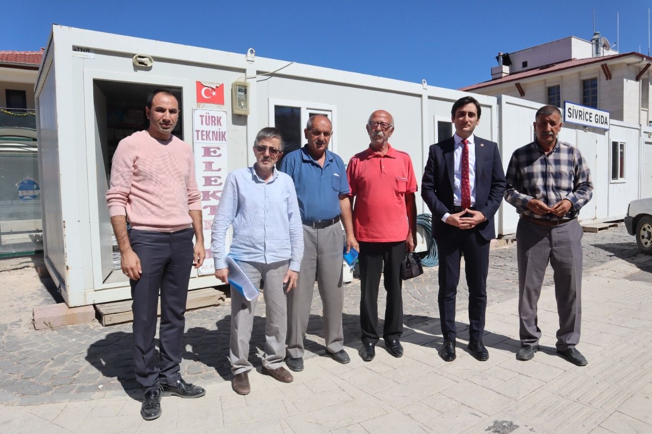 Saadet Party Elâzığ Provincial Presidency is with the aggrieved shop owners in Sivrice