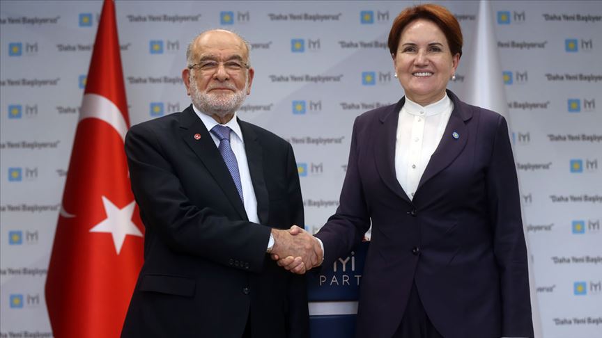 Saadet Party Leader Karamollaoğlu conveys his 'get well soon' wish to İyi Party Head Akşener