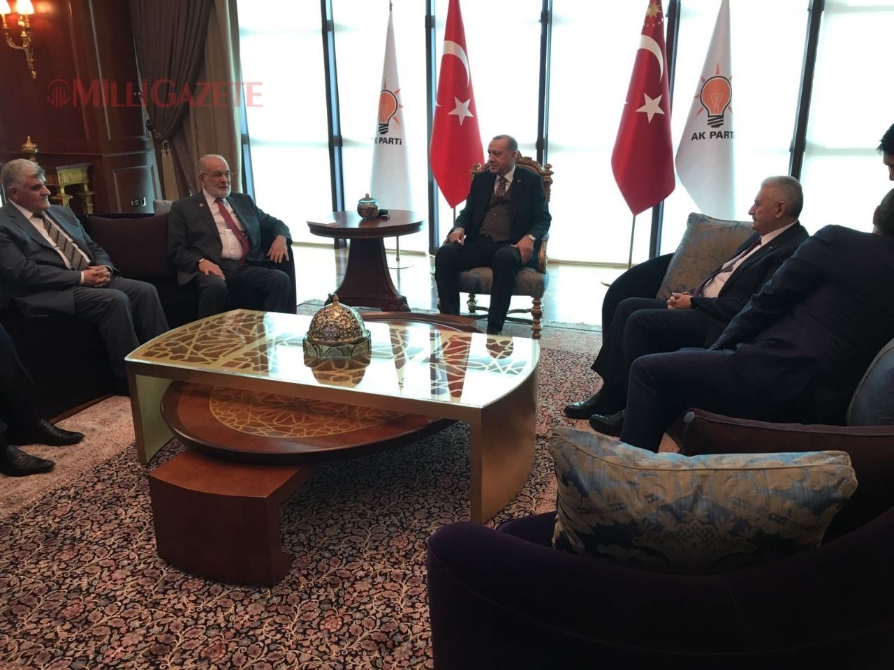 Saadet Party leader Karamollaoglu meets President Erdogan
