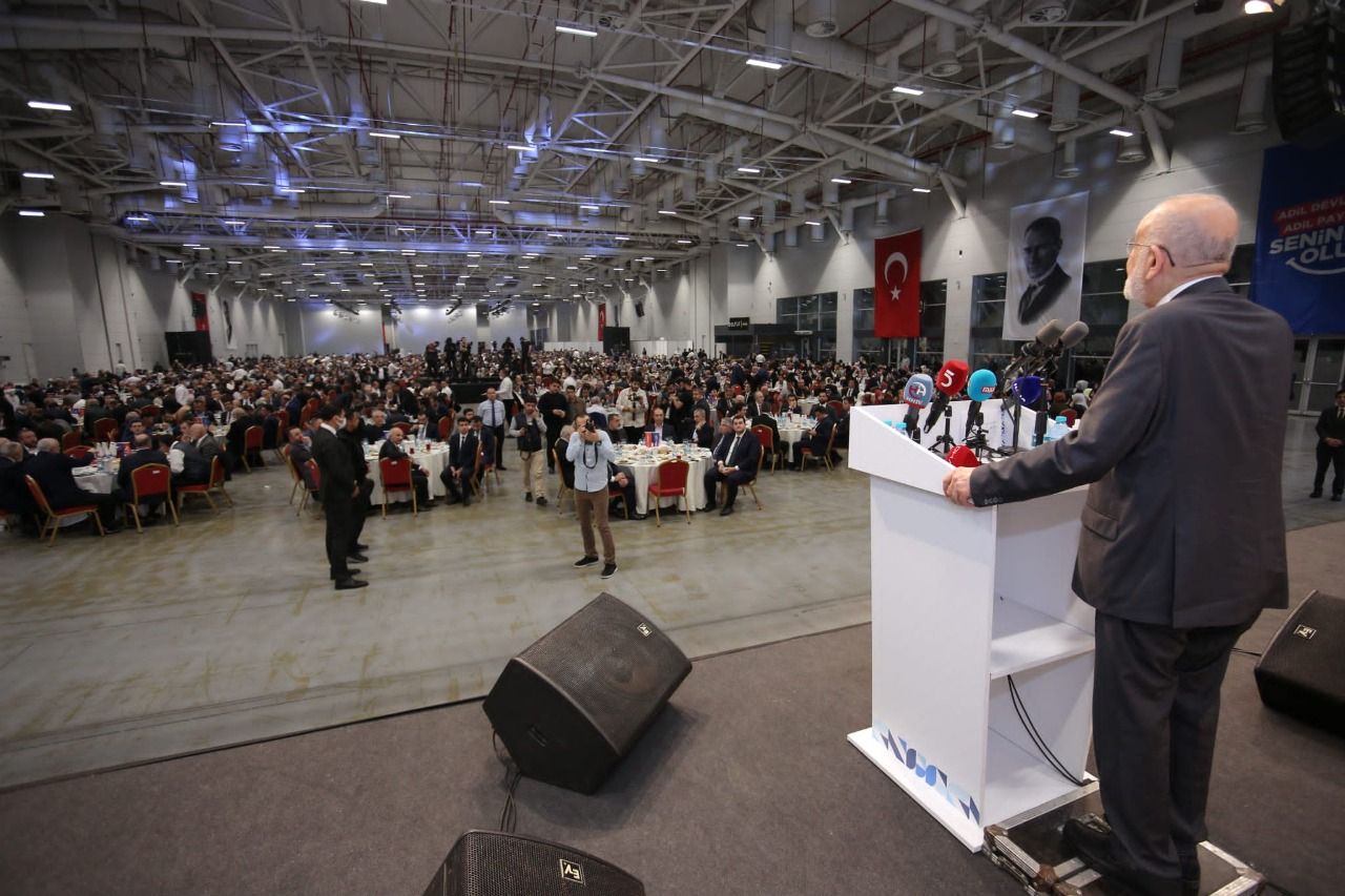Saadet Party officials gather in Istanbul