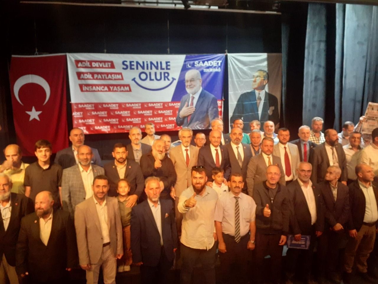 Saadet Party organizes a rally like congress in Çorlu