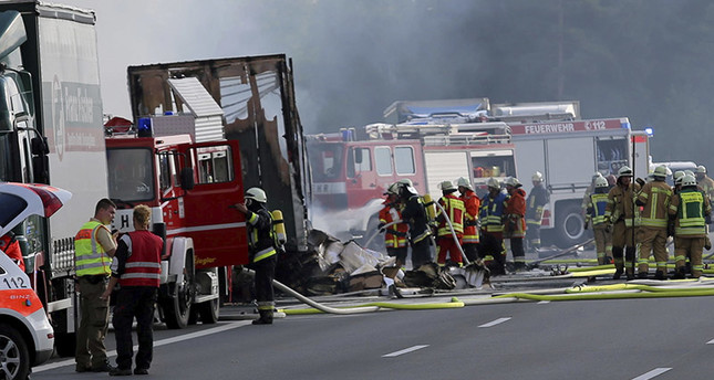 Germany bus crash: 18 feared dead and 30 injured