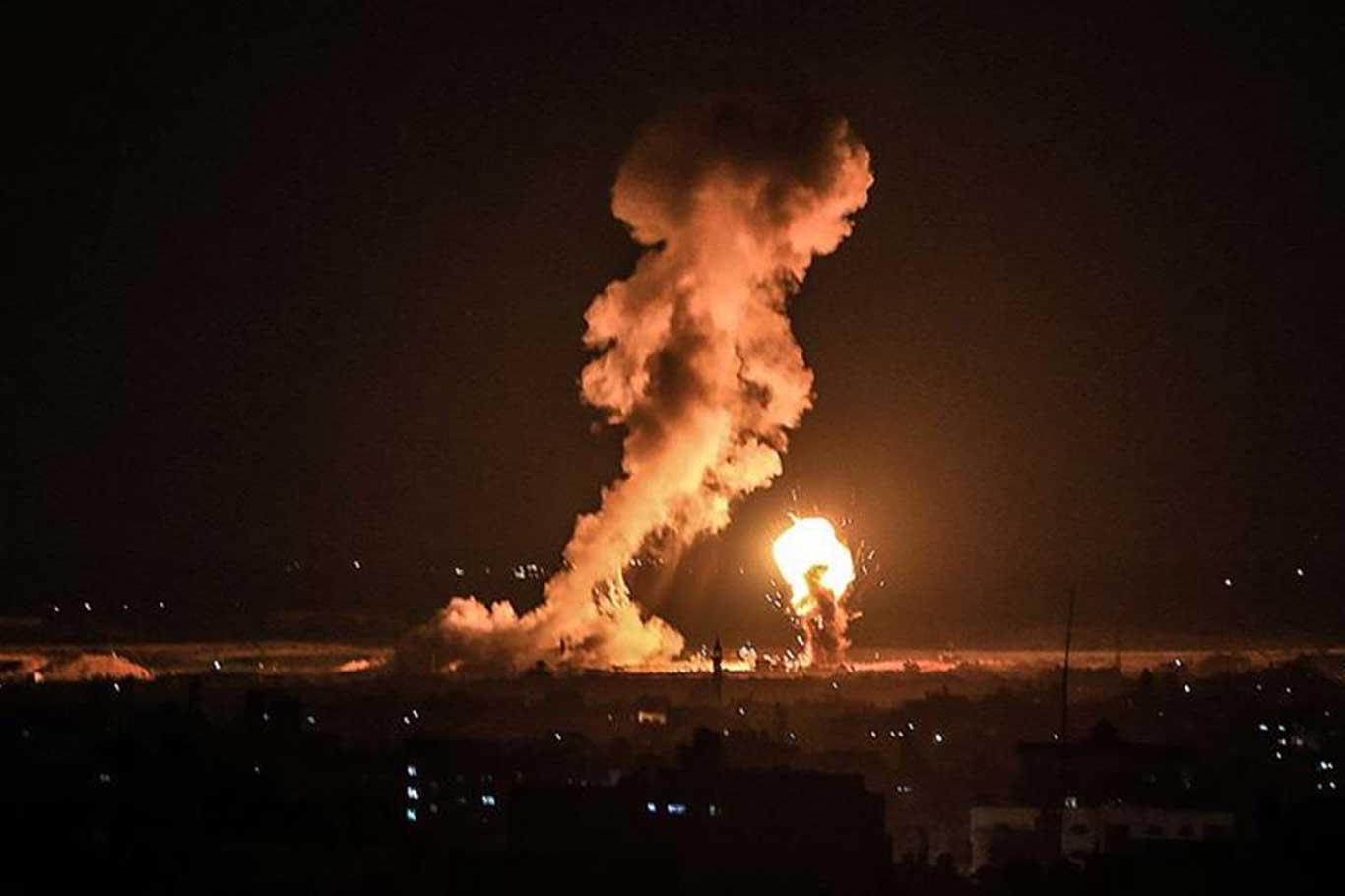 Terrorist Israel attacks resistance posts in Gaza