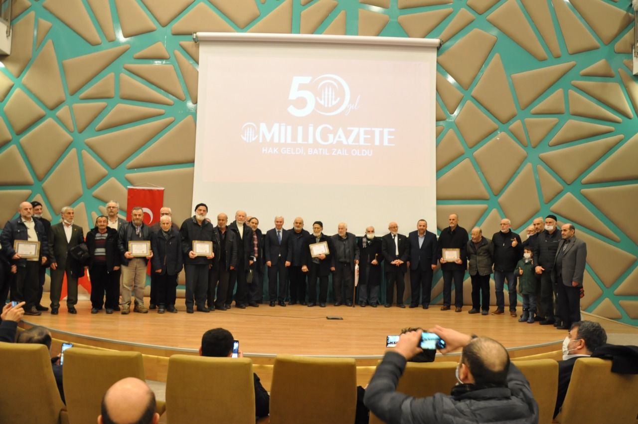 The believers stood as one at the night of 50th anniversary of Milli Gazete night