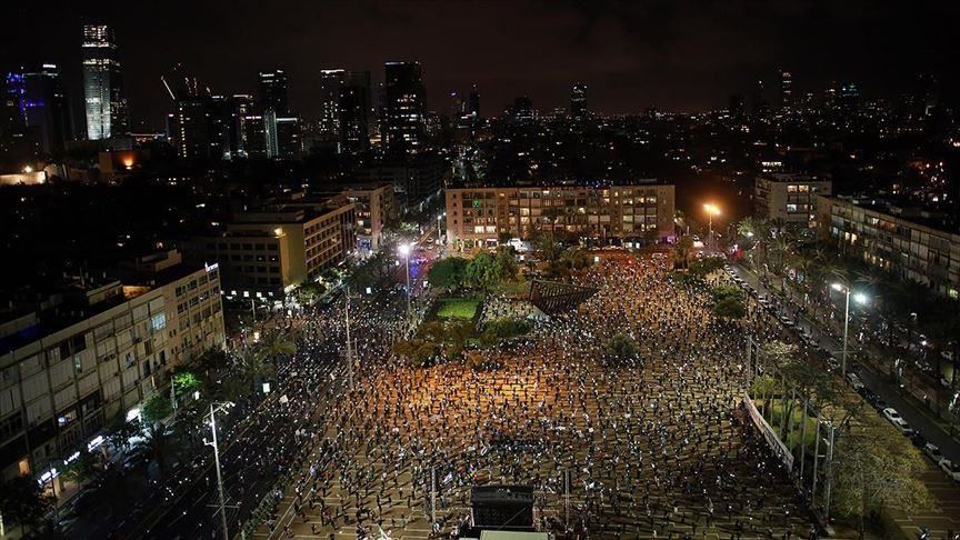 Thousands gather in anti-Netanyahu protest in Israeli regime