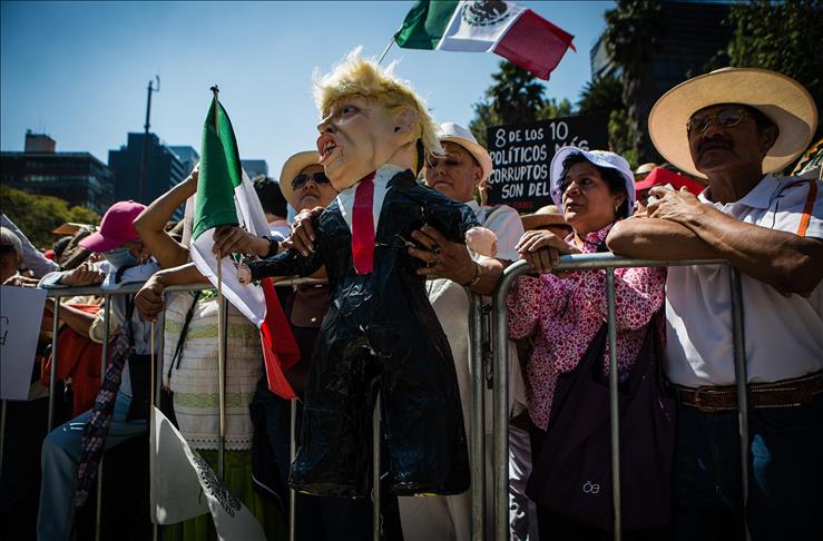 Thousands march in Mexico, 'Get out Trump'