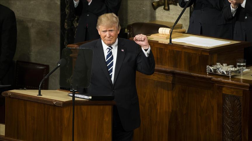 Trump addresses a joint session of congress for the first time
