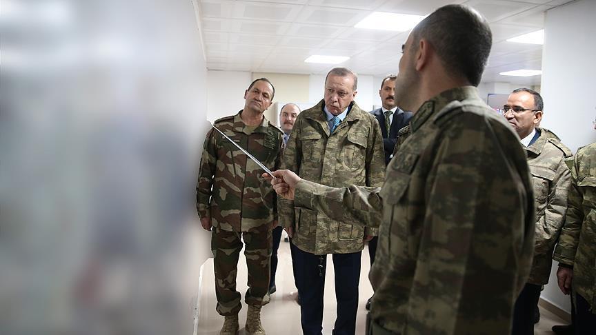 Turkey: Erdogan visits military command center in south