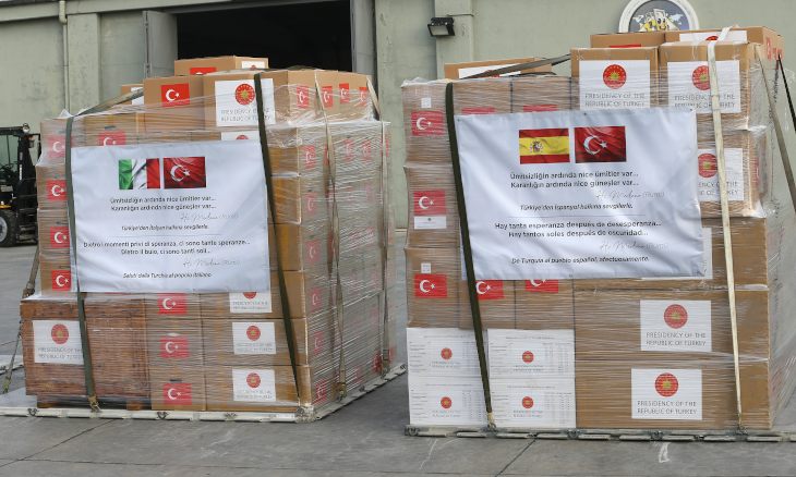 Turkey sends medical aid packages with Rumi’s words on to Italy, Spain