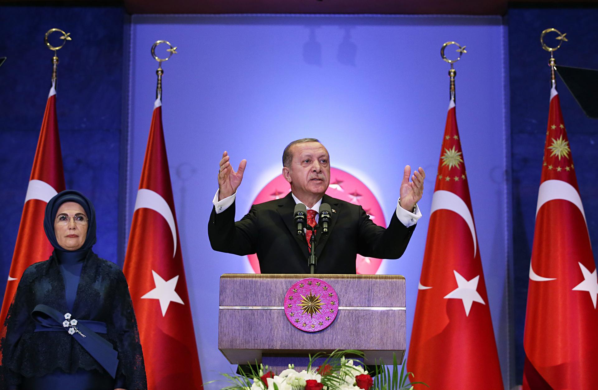 Turkey will ‘spoil games’ with force if necessary, Erdoğan says at Republic Day reception