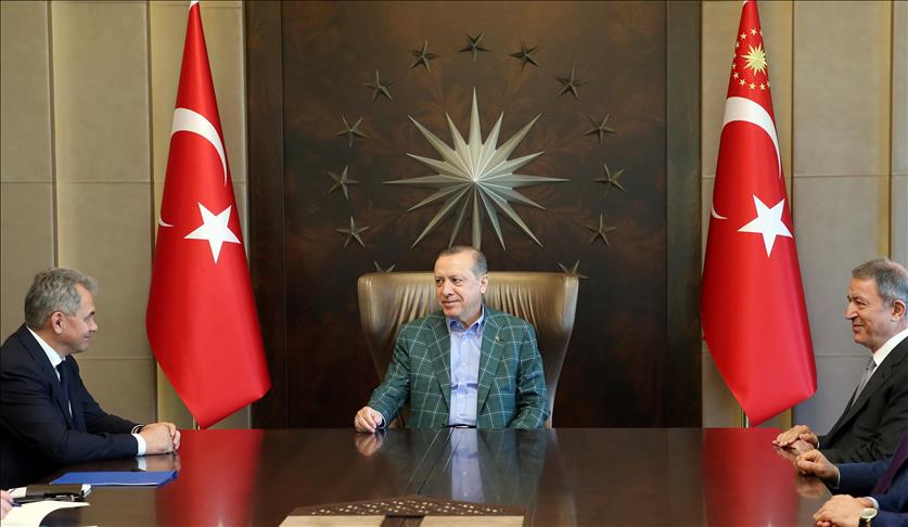 Turkey's Erdogan meets Russian defense head in Istanbul