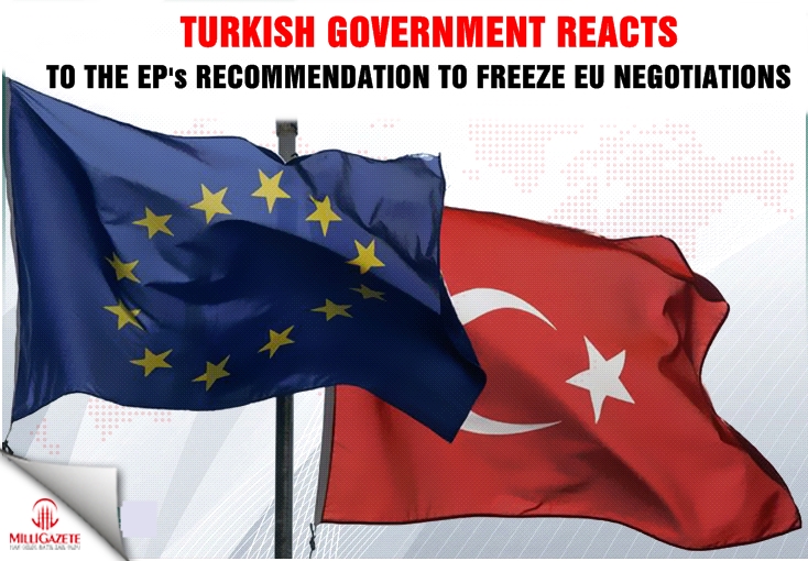 Turkish government reacts to the EP’s recommendation to freeze EU negotiations 