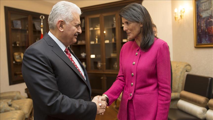 Turkish PM meets American UN ambassador