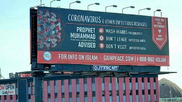 US billboard uses Prophet Muhammad’s teaching on Covid-19 prevention