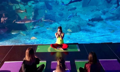 Young people are taught Yoga in Ramadan