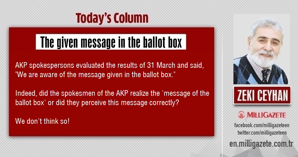 Zeki Ceyhan: "The given message in the ballot box"