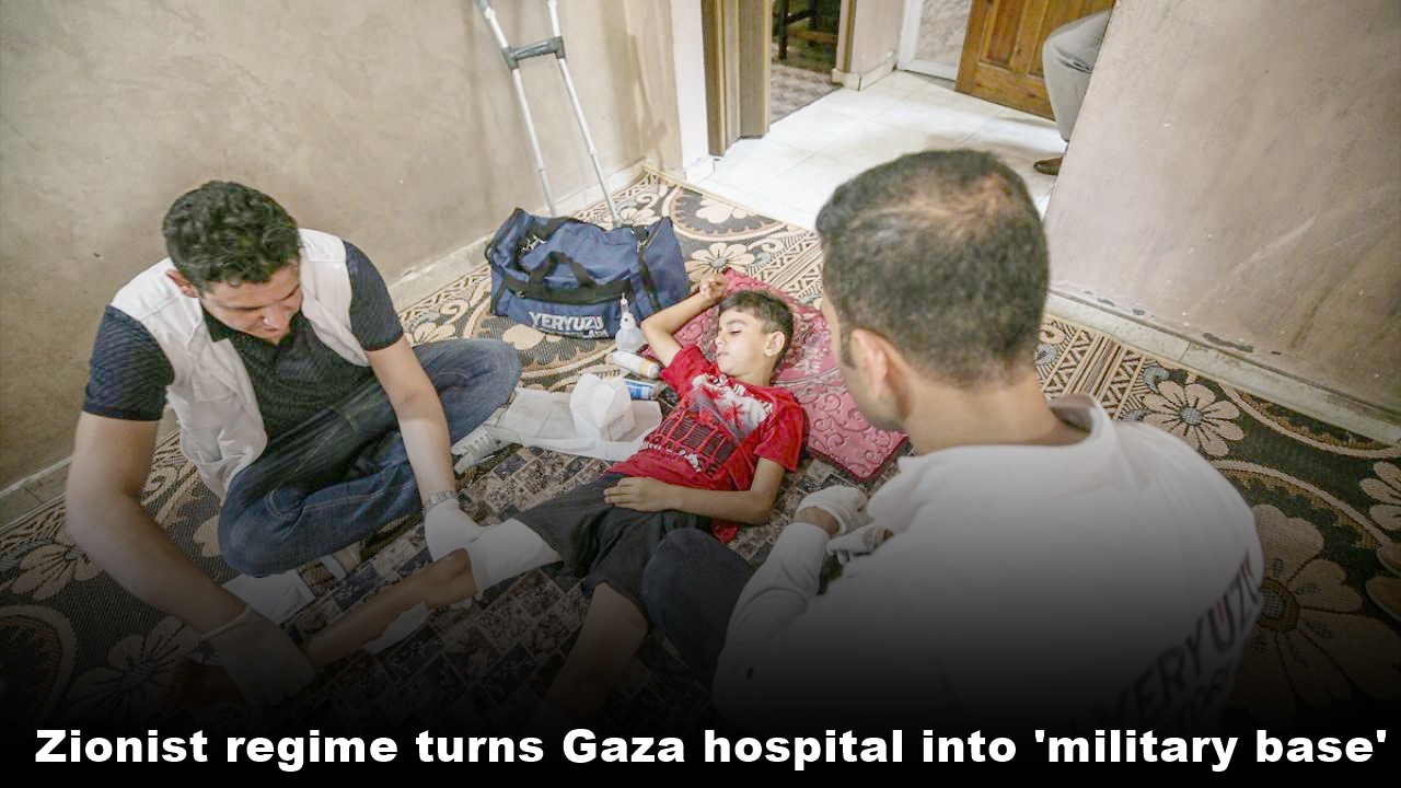 Zionist regime turns Gaza hospital into military base
